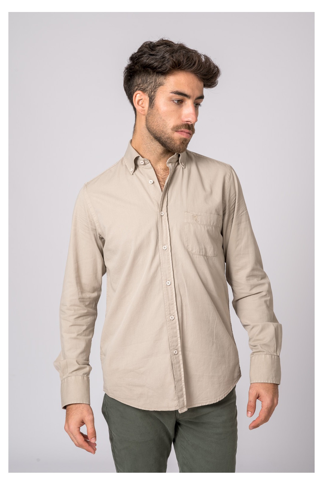 CHEMISE EN SERGÉ CAMEL