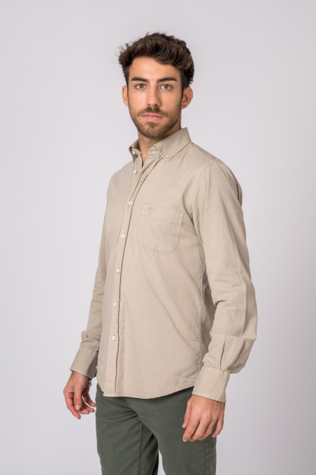 CHEMISE EN SERGÉ CAMEL