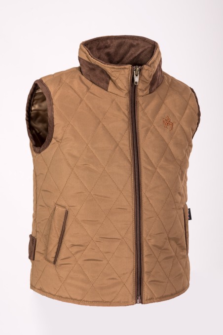 CHALECO NIÑO BRITISH CAMEL