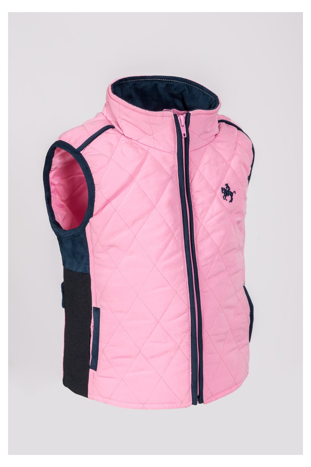 GILET DA BAMBINA ROSA COMBI BLU NAVY