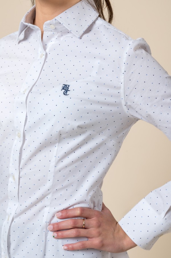 CHEMISE À POIS BLEUS 2