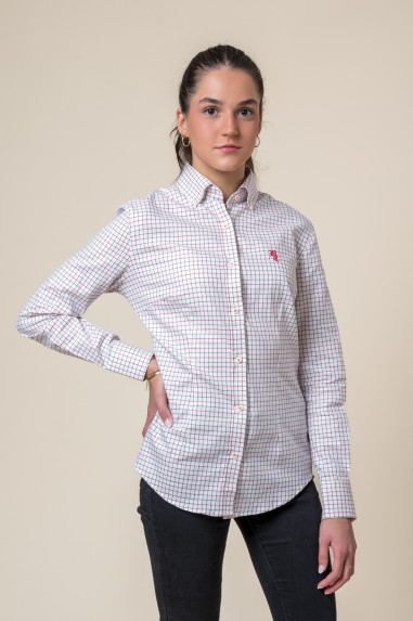 CAMISA XADREZ ROSA E VERDE