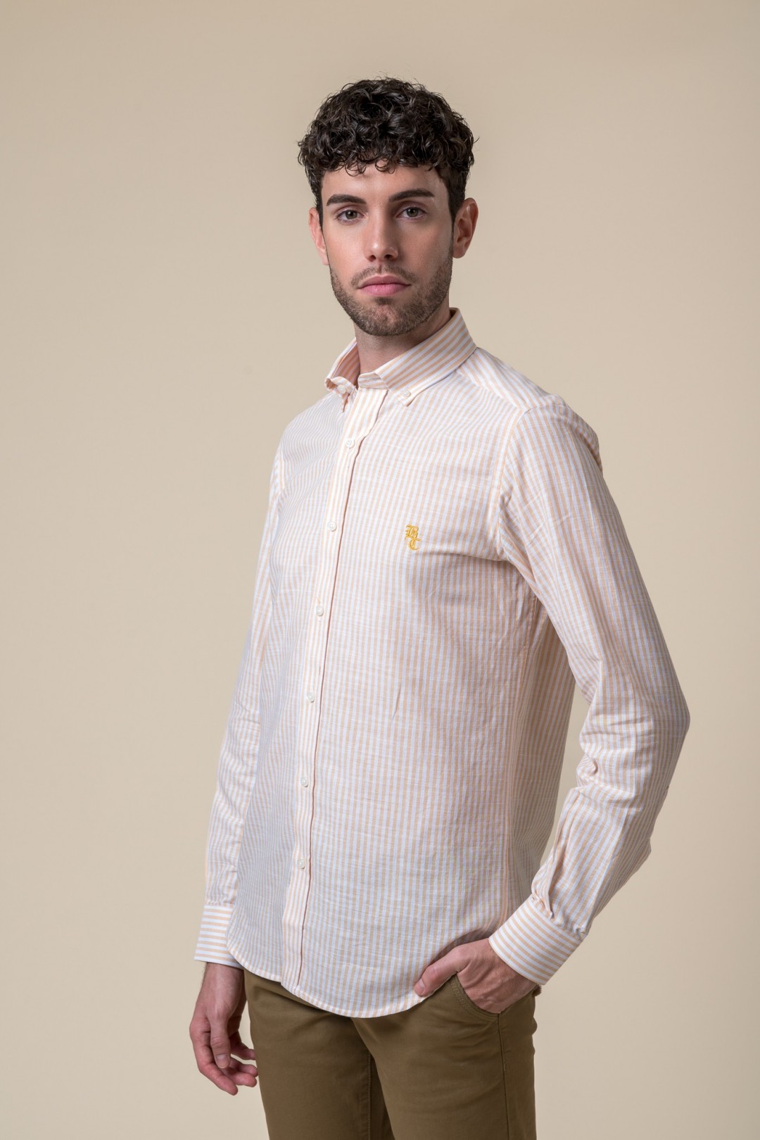YELLOW STRIPED SHIRT