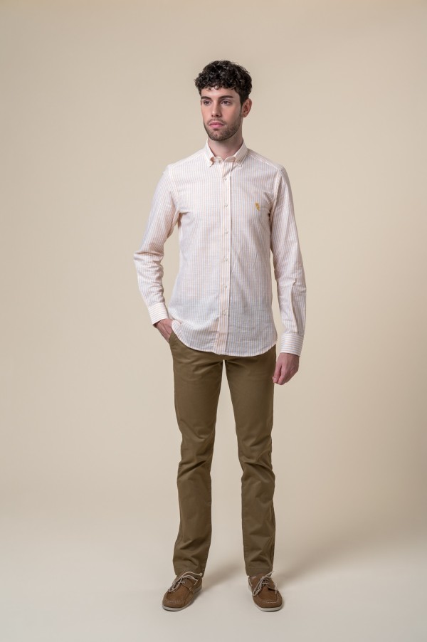 CHEMISE À RAYURES JAUNES 2