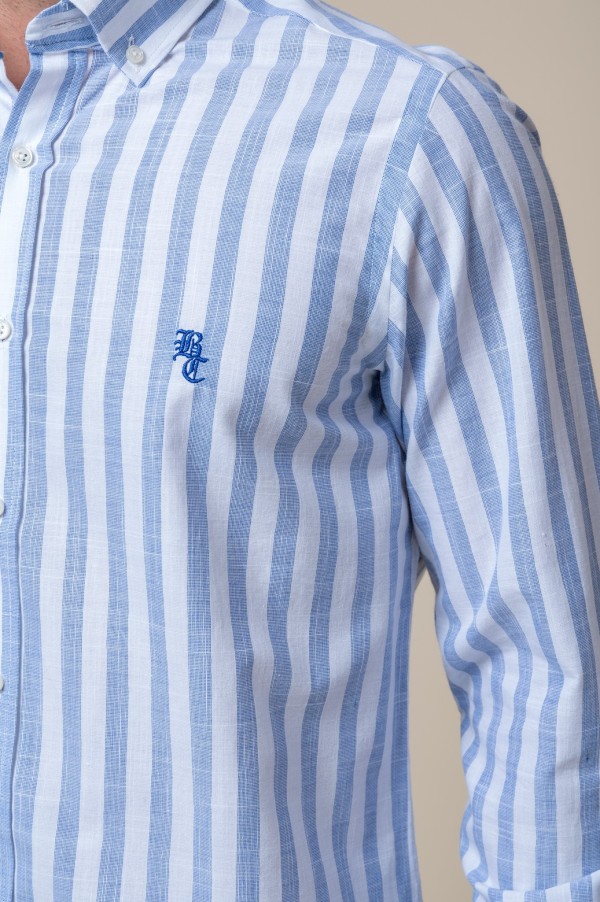 CAMISA RAYAS AZUL Y BLANCO 2