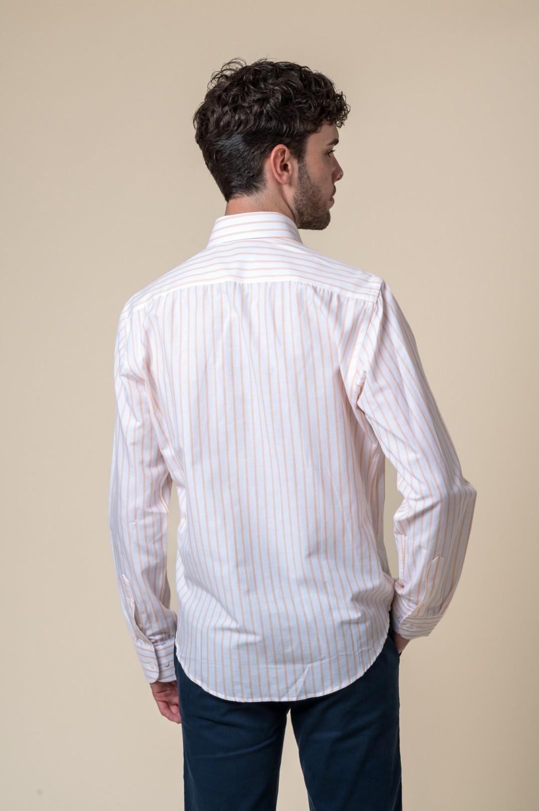 CAMISA RAYAS NARANJA