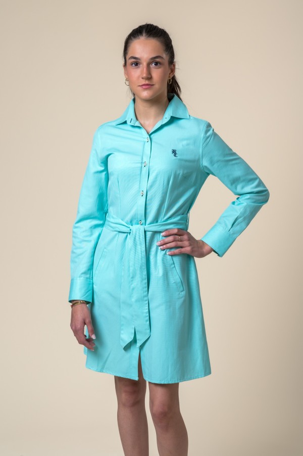 ABITO CAMICIA VERDE ACQUA