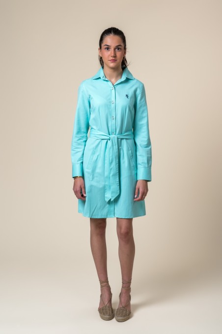 ABITO CAMICIA VERDE ACQUA