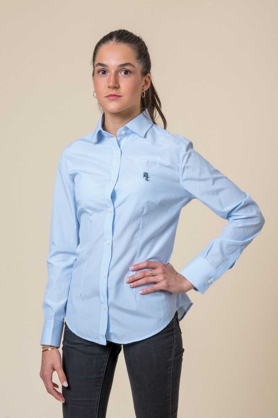 BLUE STRIPED SHIRT