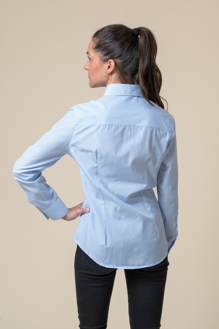 CHEMISE À RAYURES BLEUES