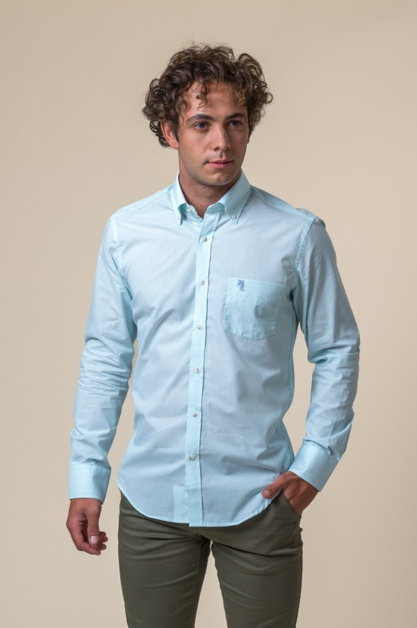 CAMISA COM BOLSO VERDE-ÁGUA 2