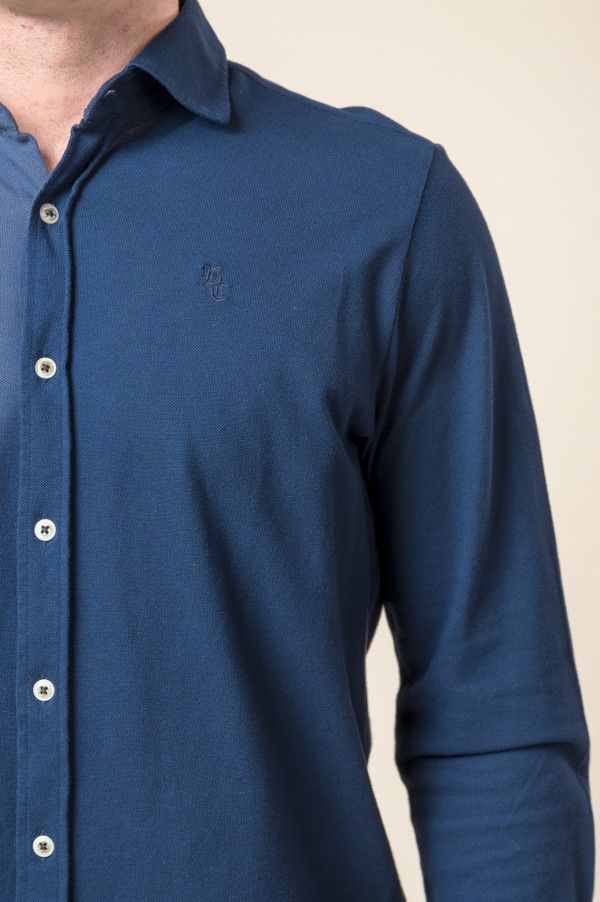CAMICIA ELASTICA BLU NAVY 2