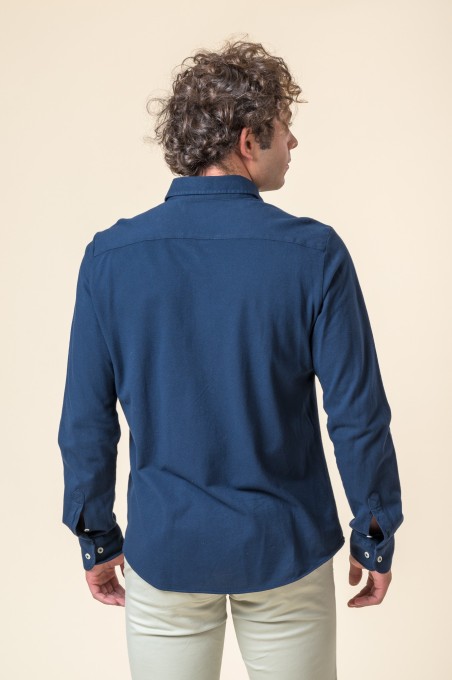 CAMICIA ELASTICA BLU NAVY