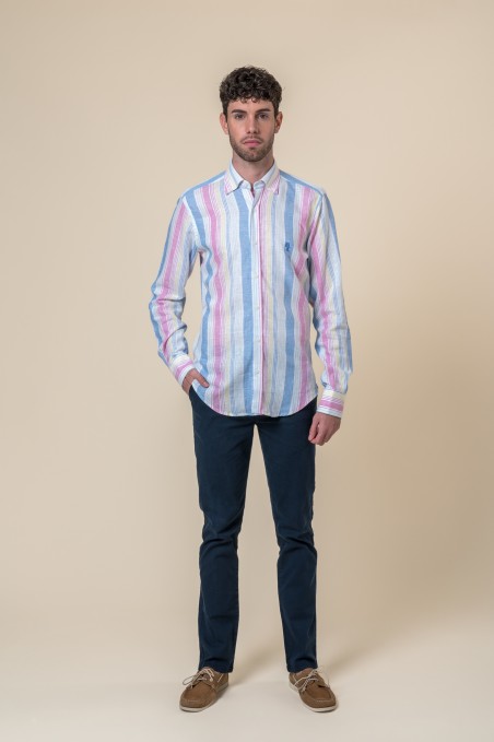 CAMISA RAYAS MULTICOLOR