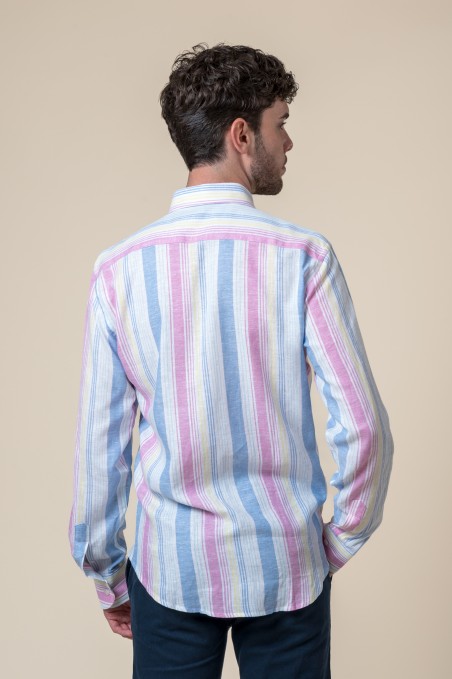 CAMISA ÀS RISCAS MULTICOLORIDAS