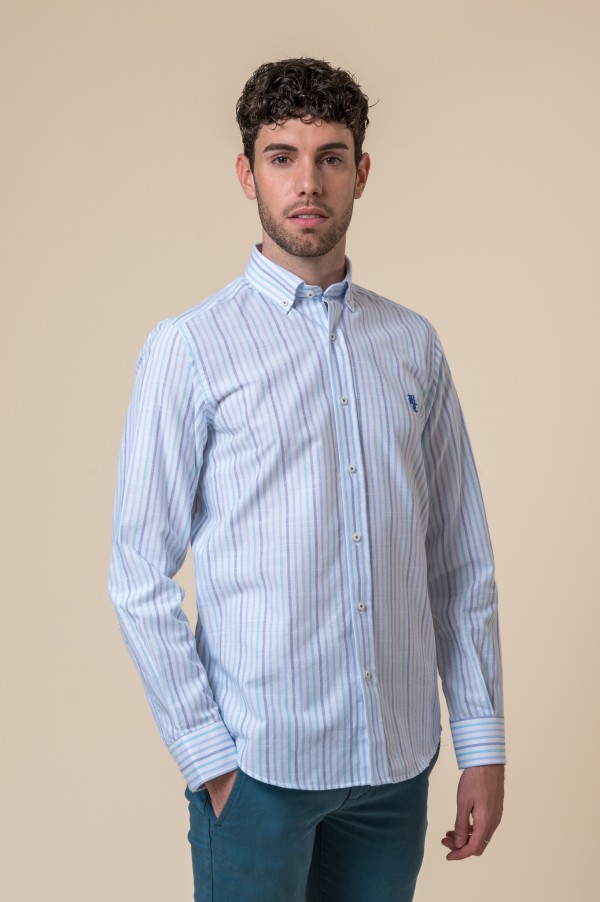 BLUE STRIPED SHIRT