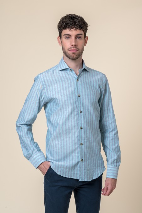 CAMISA RAYAS AZUL