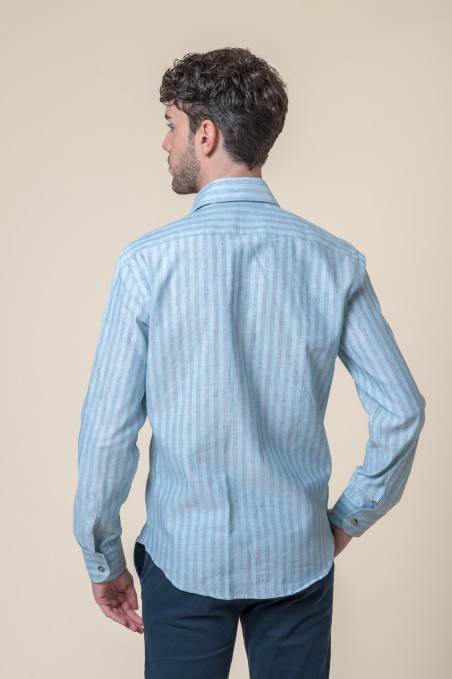 CAMISA RAYAS AZUL
