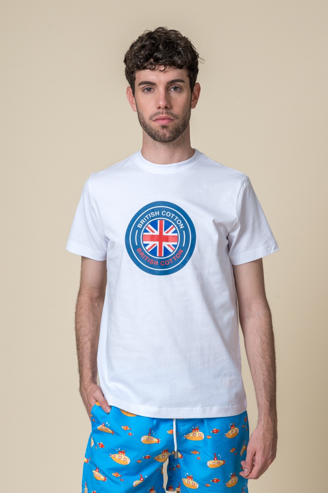 T-SHIRT À ÉCUSSON BLANC