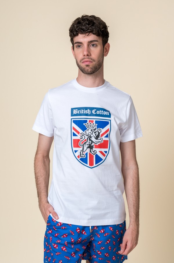 CAMISETA ESCUDO LEON BLANCO