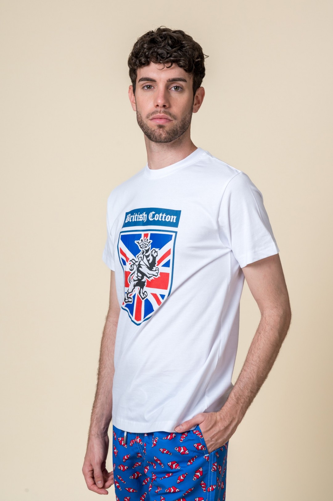 CAMISETA ESCUDO LEON BLANCO
