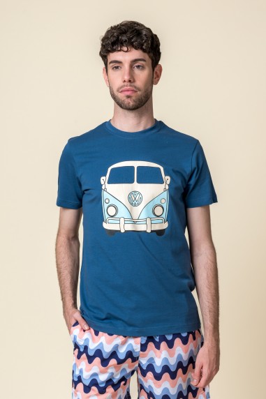 T-SHIRT CALIFORNIA BLUE BLUE