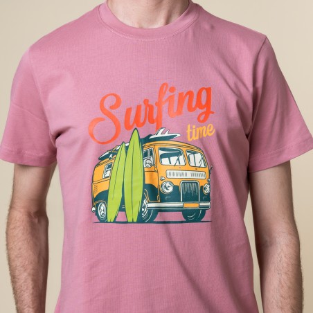 SURFING TIME PINK T-SHIRT
