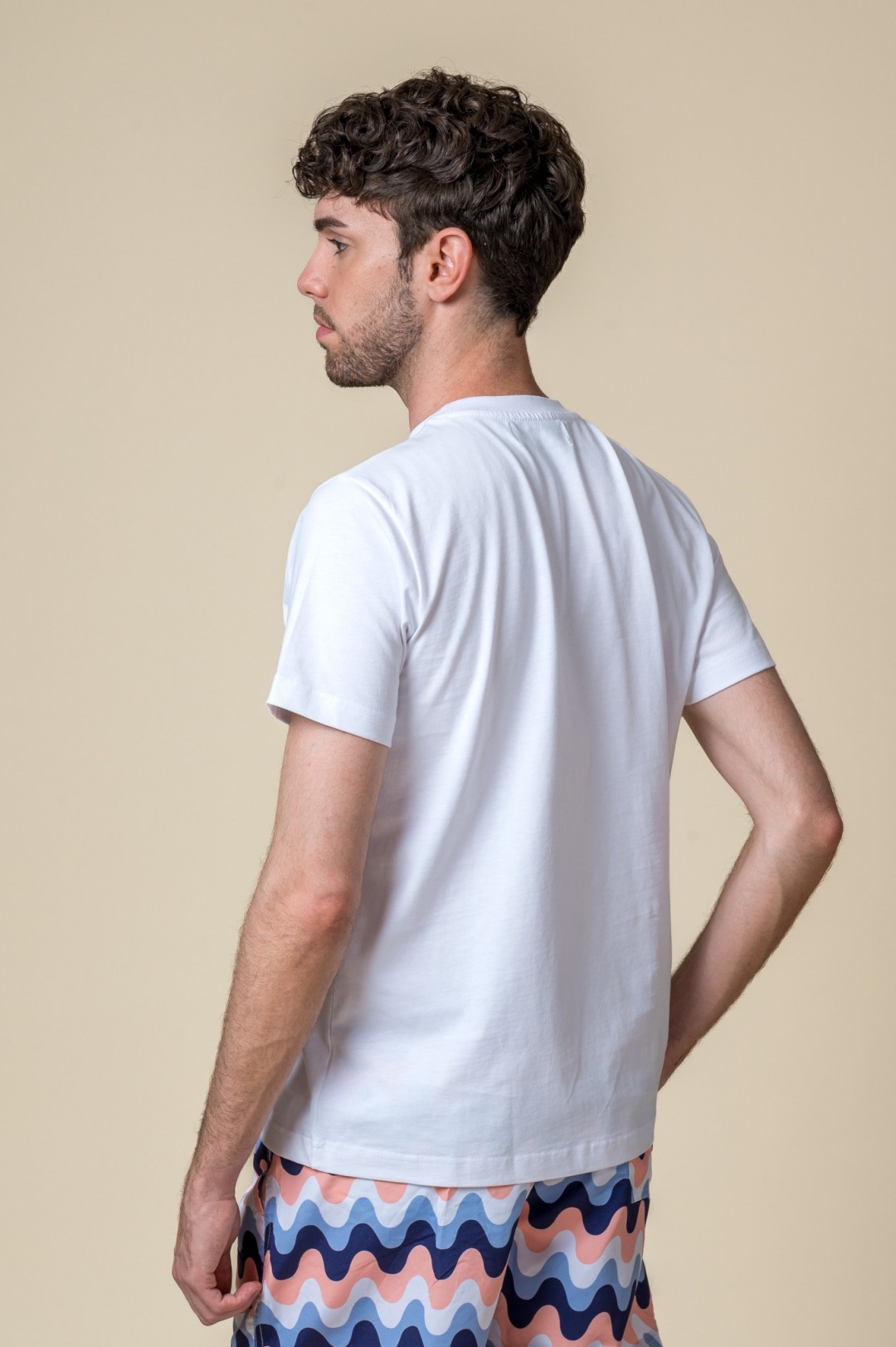 T-SHIRT VINTAGE MOTO BLANC