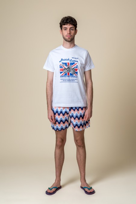 VINTAGE WHITE MOTORCYCLE T-SHIRT
