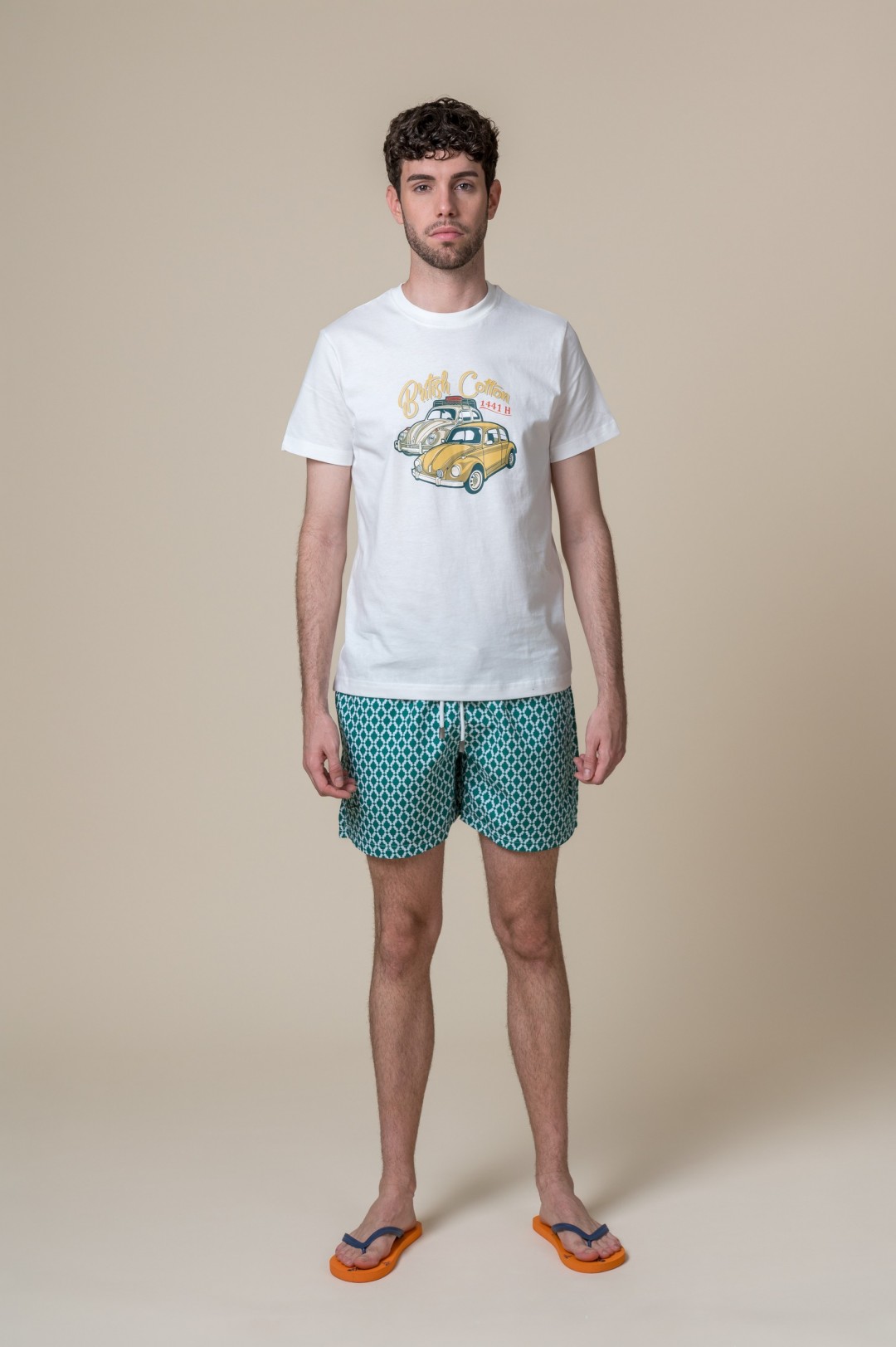 DEUX VOITURES T-SHIRT ÉCRU
