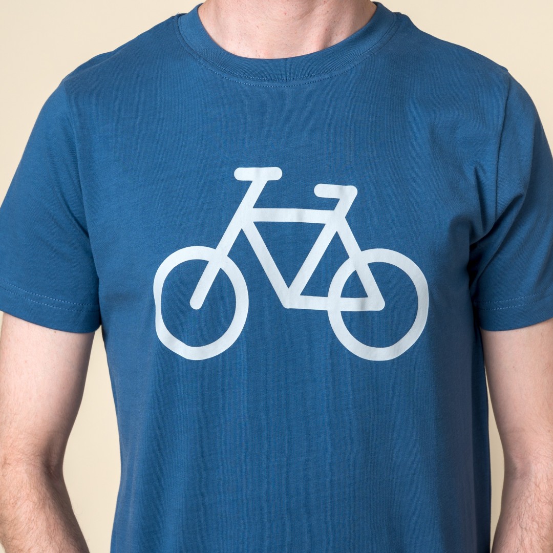 T-SHIRT VÉLO BLEU
