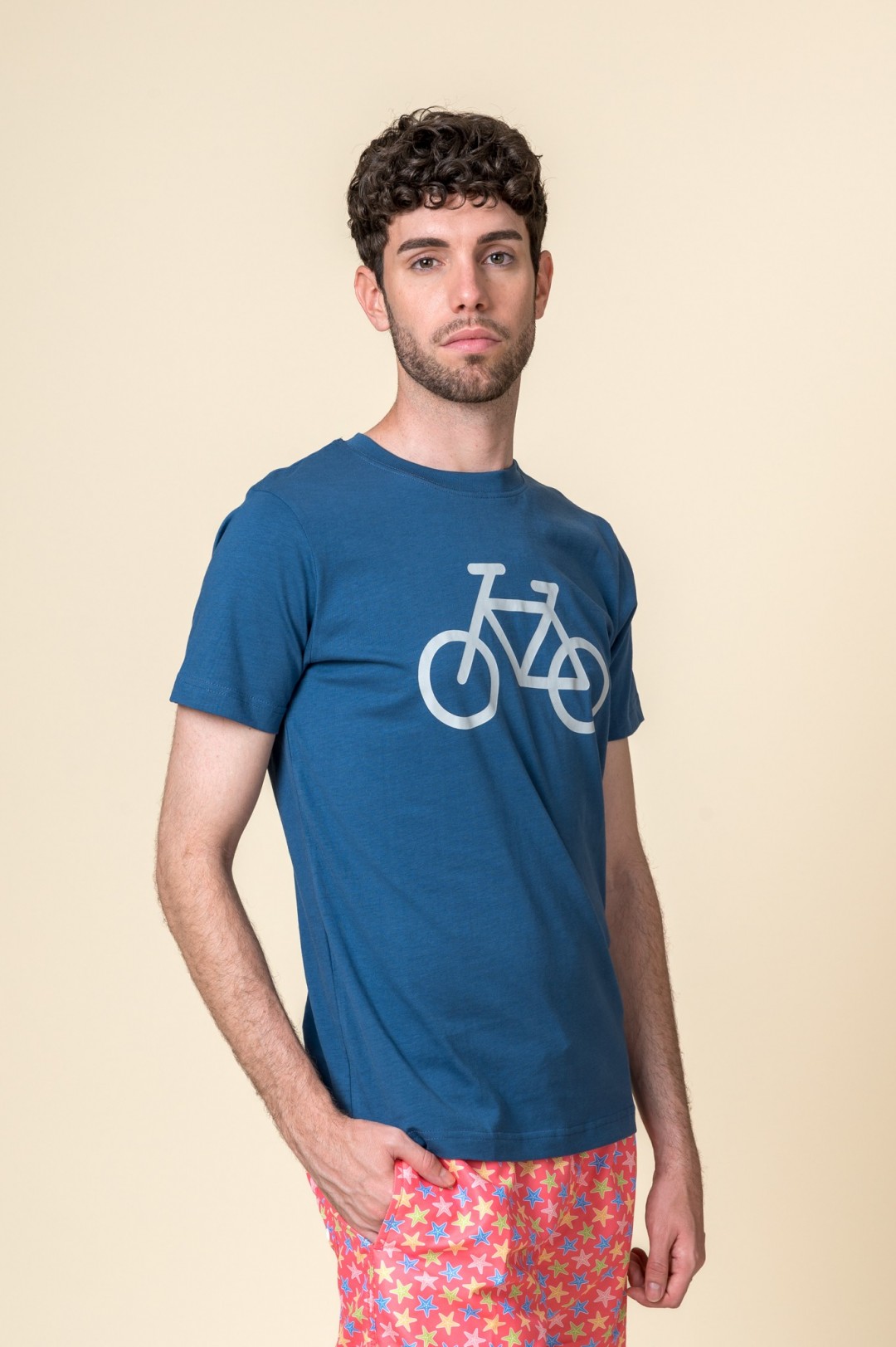 CAMISETA BICI AZUL