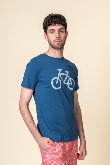 CAMISETA BICI AZUL