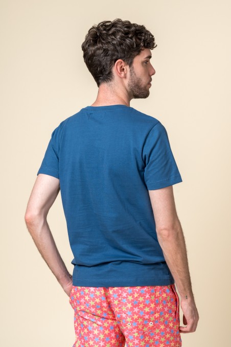 T-SHIRT VÉLO BLEU