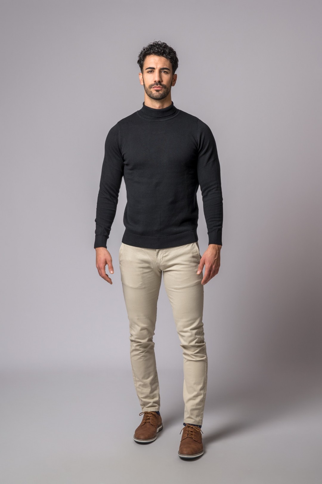 MAGLIONE DOLCEVITA NERO