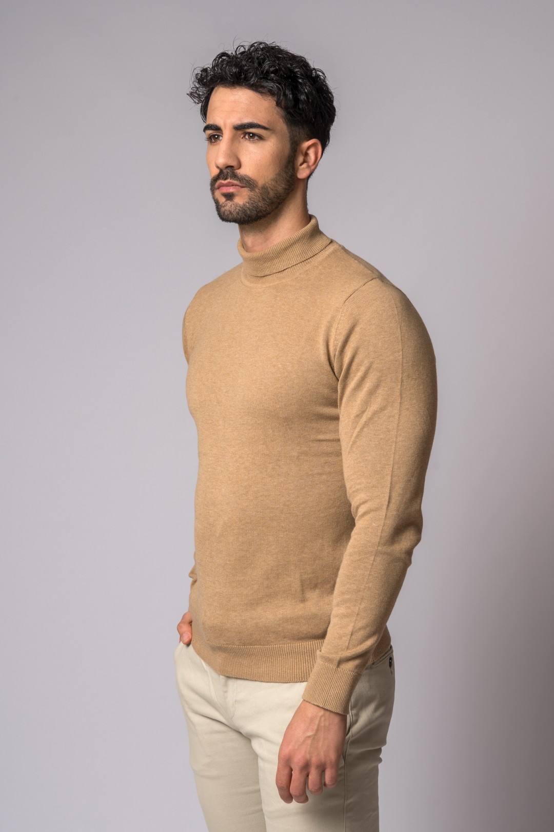 CAMEL RIDING NECK JERSEY
