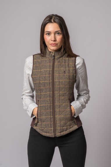 GILET IN TWEED A SPINA DI PESCE