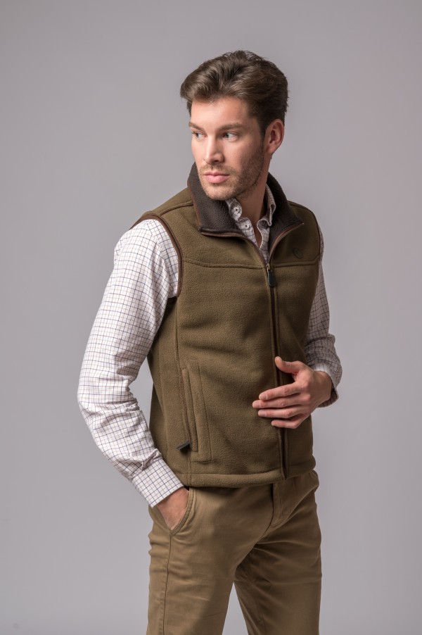 BERLIN GILET IN PILE CAMMELLO OLIVA 2