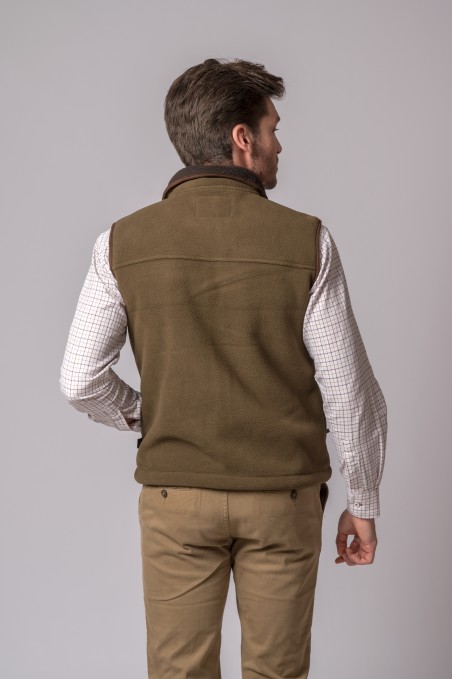 BERLIN FLEECE VEST CAMEL OLIVE