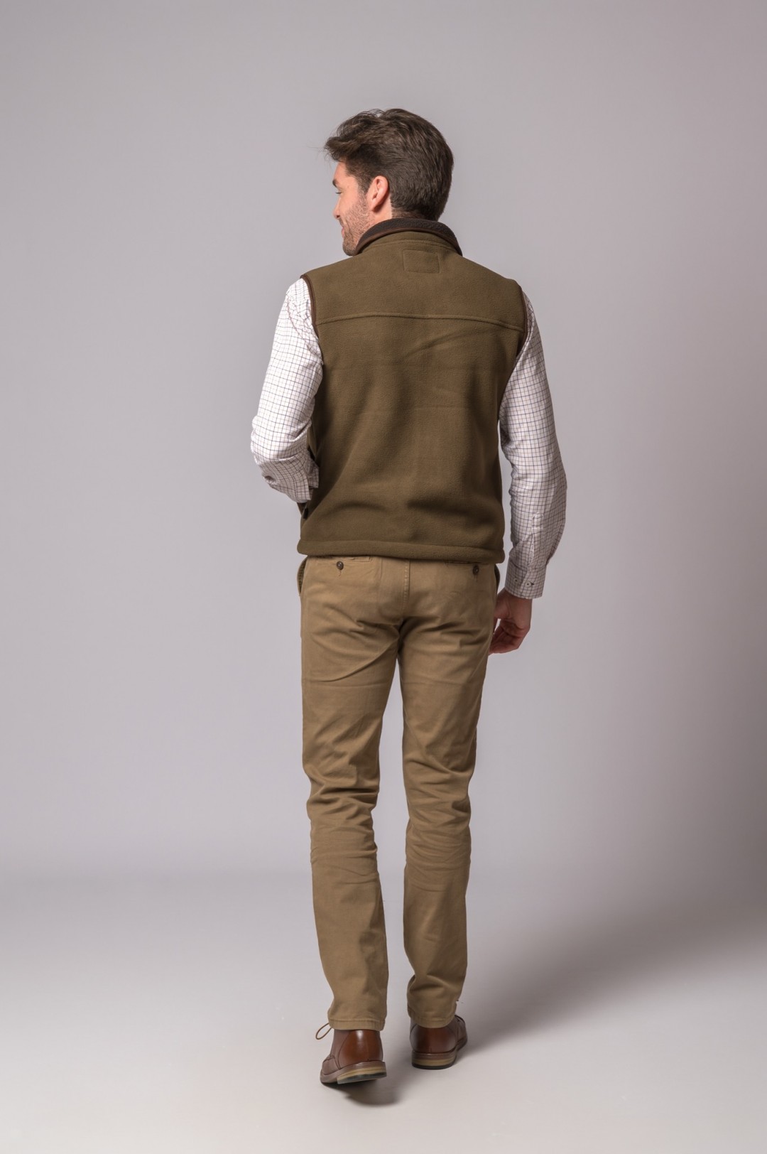 BERLIN FLEECE VEST CAMEL OLIVE
