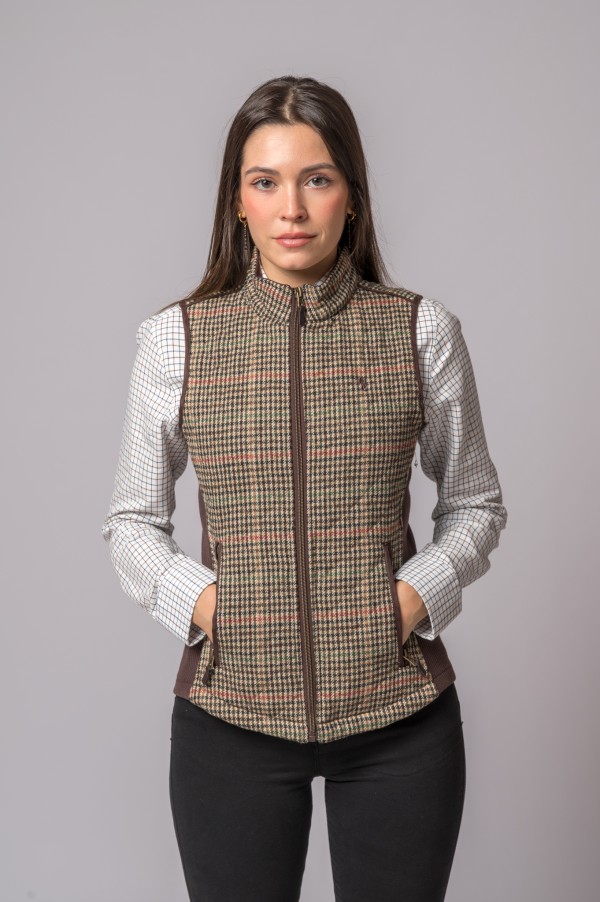 GILET IN PIED-DE-POULE SORREL