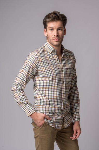 CAMISA CUADROS MULTICOLOR BC