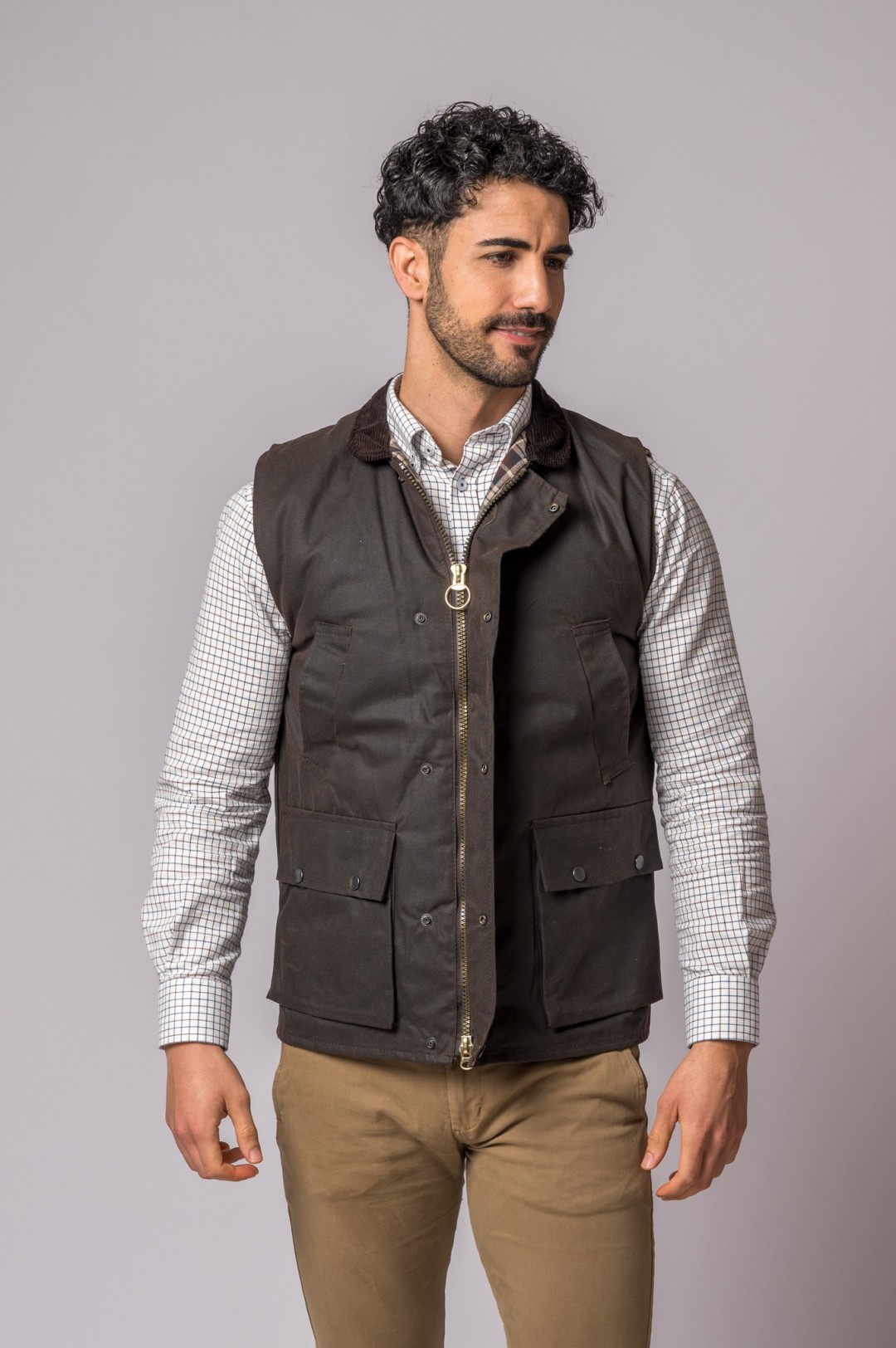 WAX GILET MARRÓN