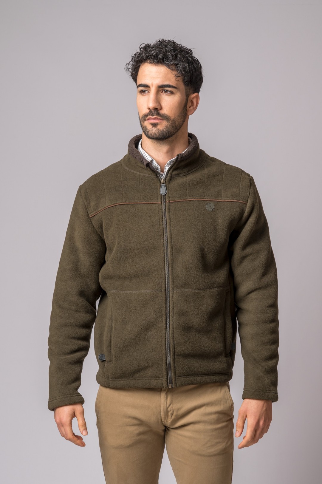 CHAQUETA POLAR ORLEANS CAMEL OLIVE