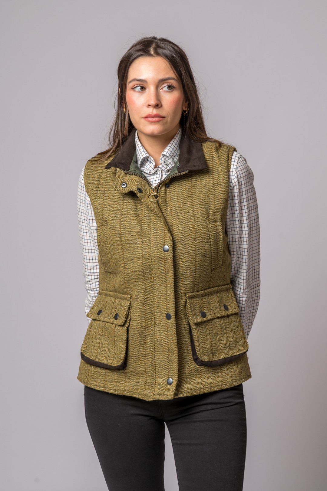 COLETE DE TWEED SÁLVIA CLARO