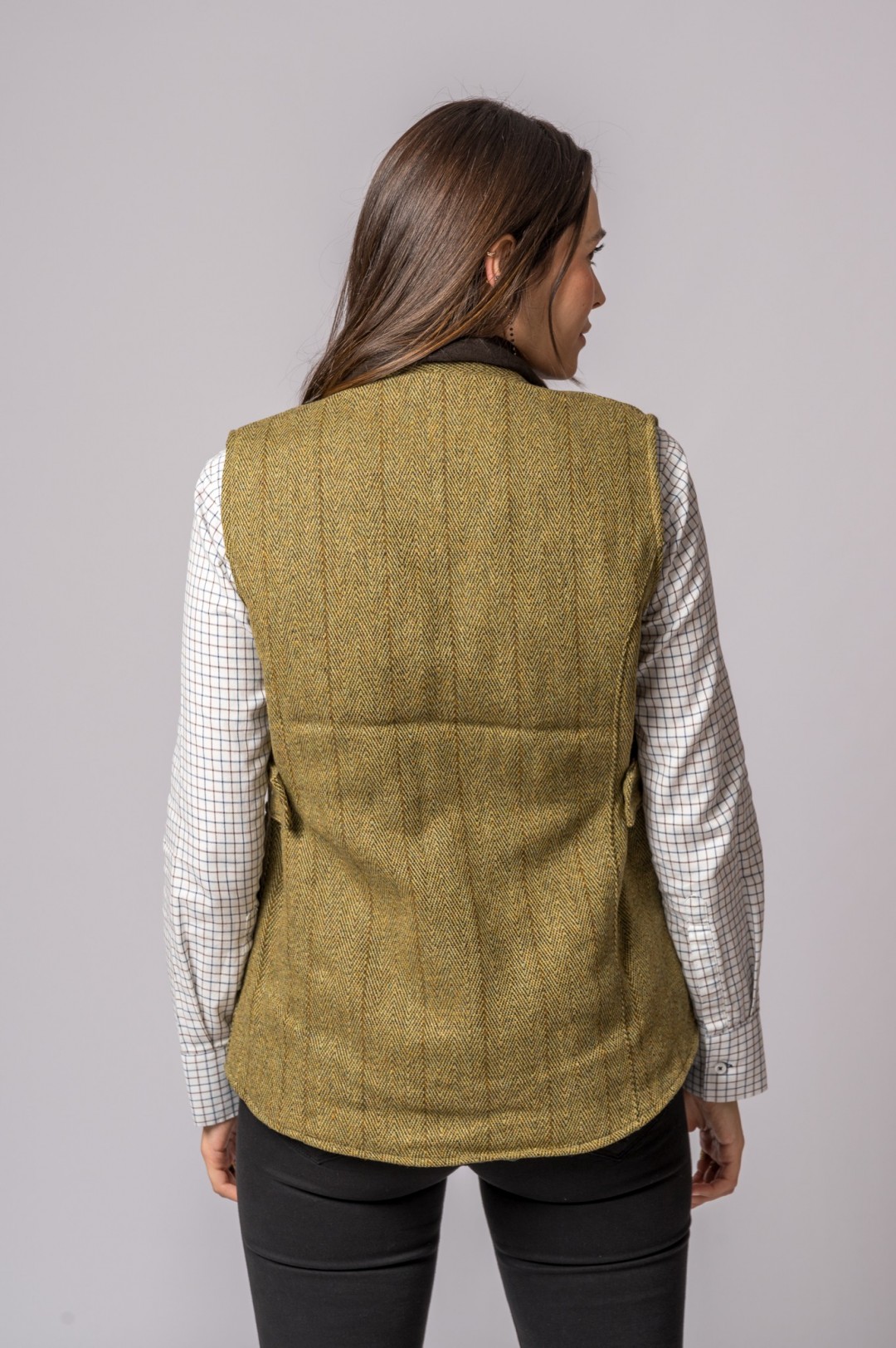 GILET EN TWEED SAGE CLAIR