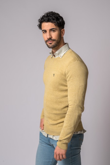 JERSEY PICO MOSTAZA