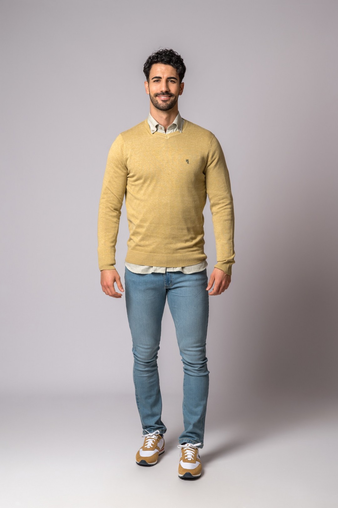 JERSEY PICO MOSTAZA