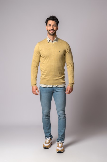 JERSEY PICO MOSTAZA