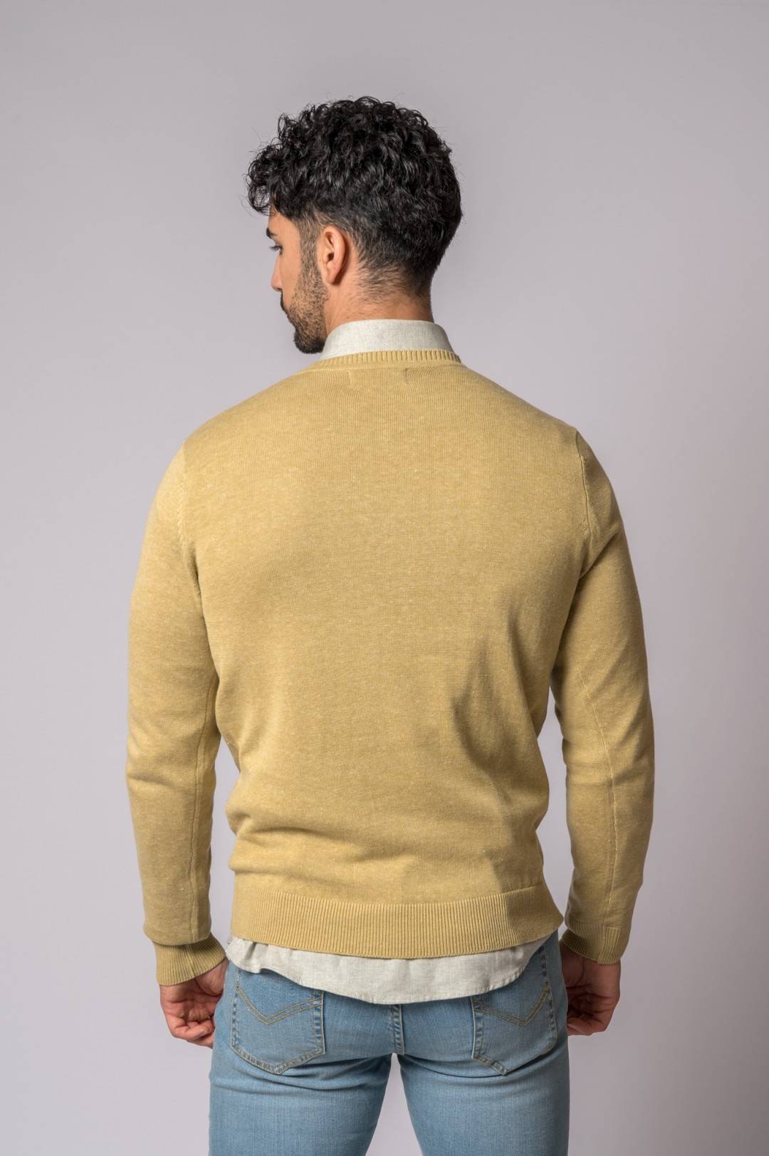 JERSEY PICO MOSTAZA